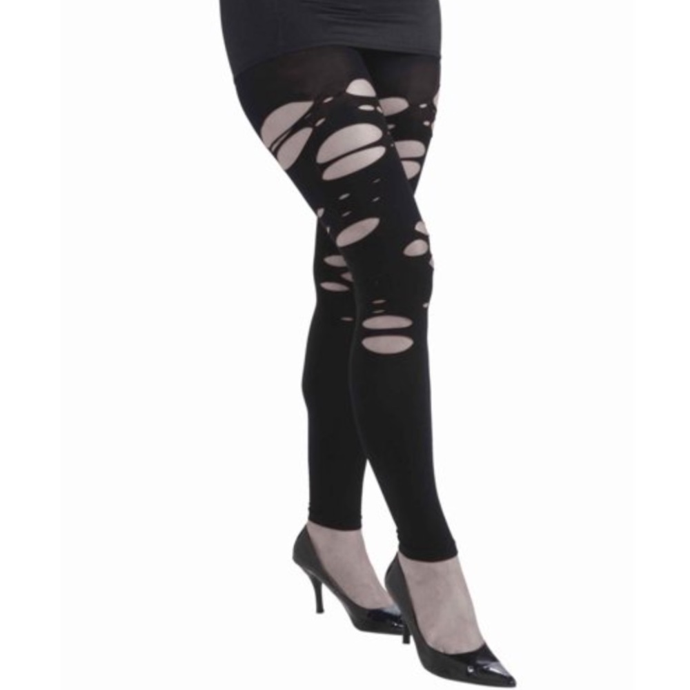 Zombie - Distressed Black Leggings